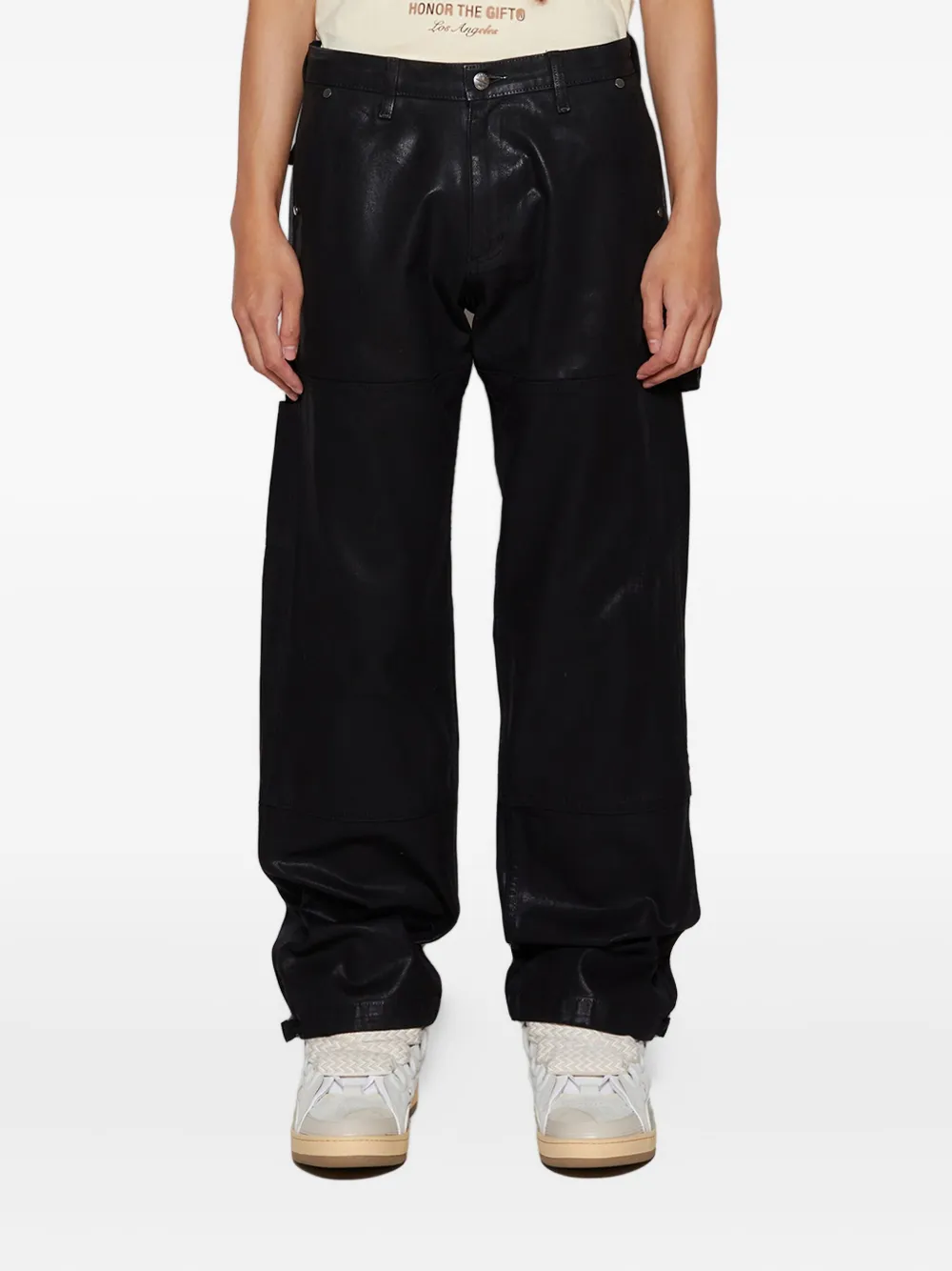 RHUDE Reza jeans met dubbele knie Zwart