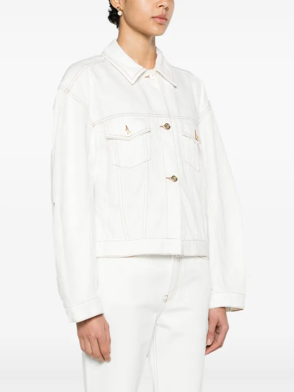 Jacquemus La Veste de-Nîmes Denim Jacket | White | FARFETCH