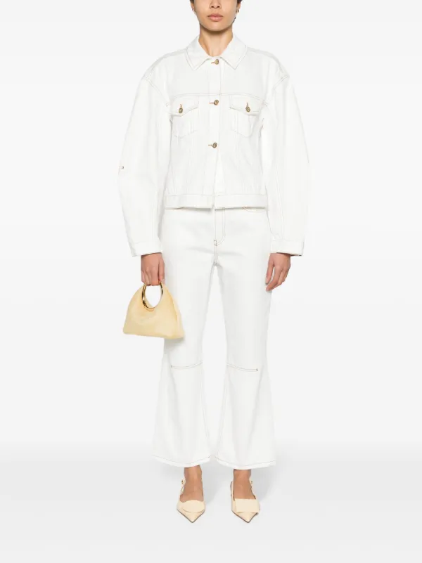 Jacquemus La Veste de-Nîmes Denim Jacket | White | FARFETCH