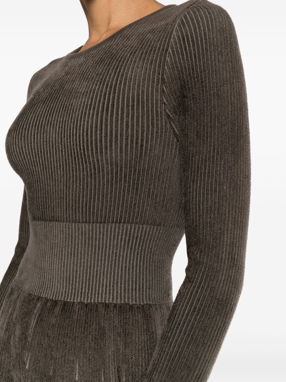 Shop Antonino Valenti Elasticated-waist Terry-cloth Minidress In Braun