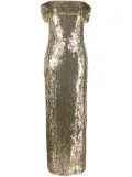 Galvan Glencoe sequinned maxi dress - Gold