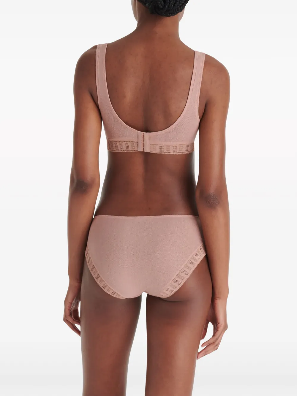 Shop Eres Chiffon Crop Top Bra In Neutrals