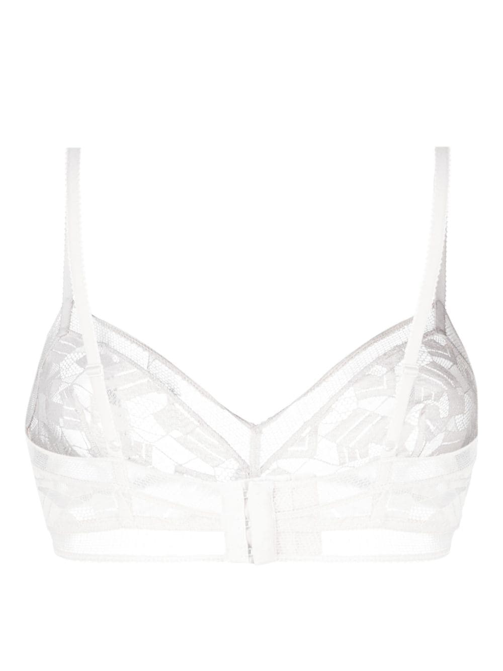 Shop Eres Onctueux Lace Triangle-cup Bra In White