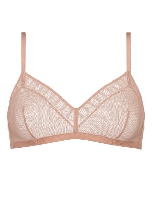 Buy ERES Eden Full Cup Mesh Triangle Bra - Pink At 30% Off