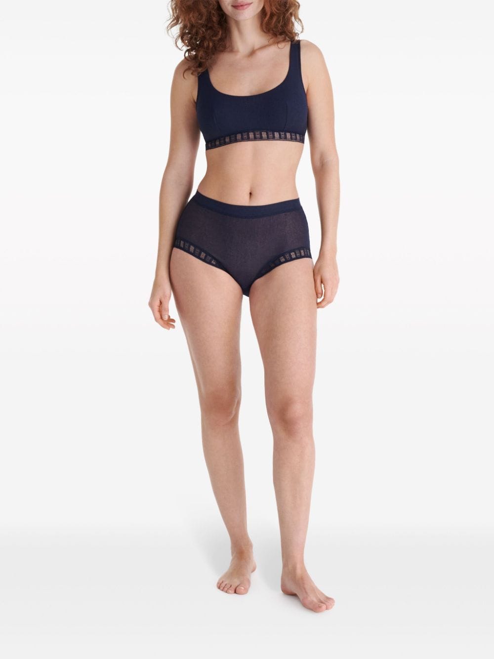 Shop Eres Subtil High-waisted Briefs In Blue