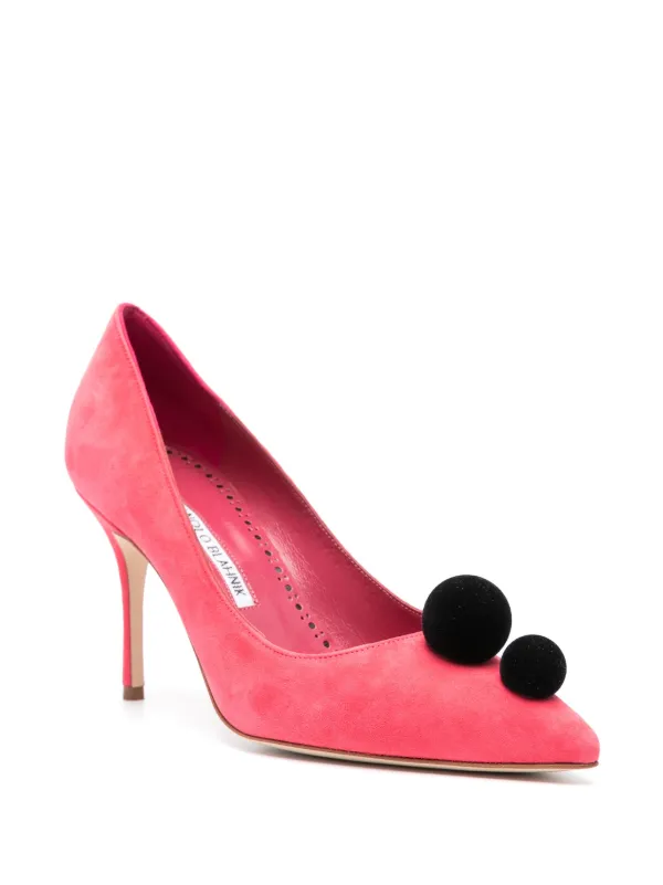 直営店 ‐Manolo Blahnik - SALE! PIERA 90mm ミュール Manolo Blahnik Piera 90mm Suede Pumps | Pink | FARFETCH UK