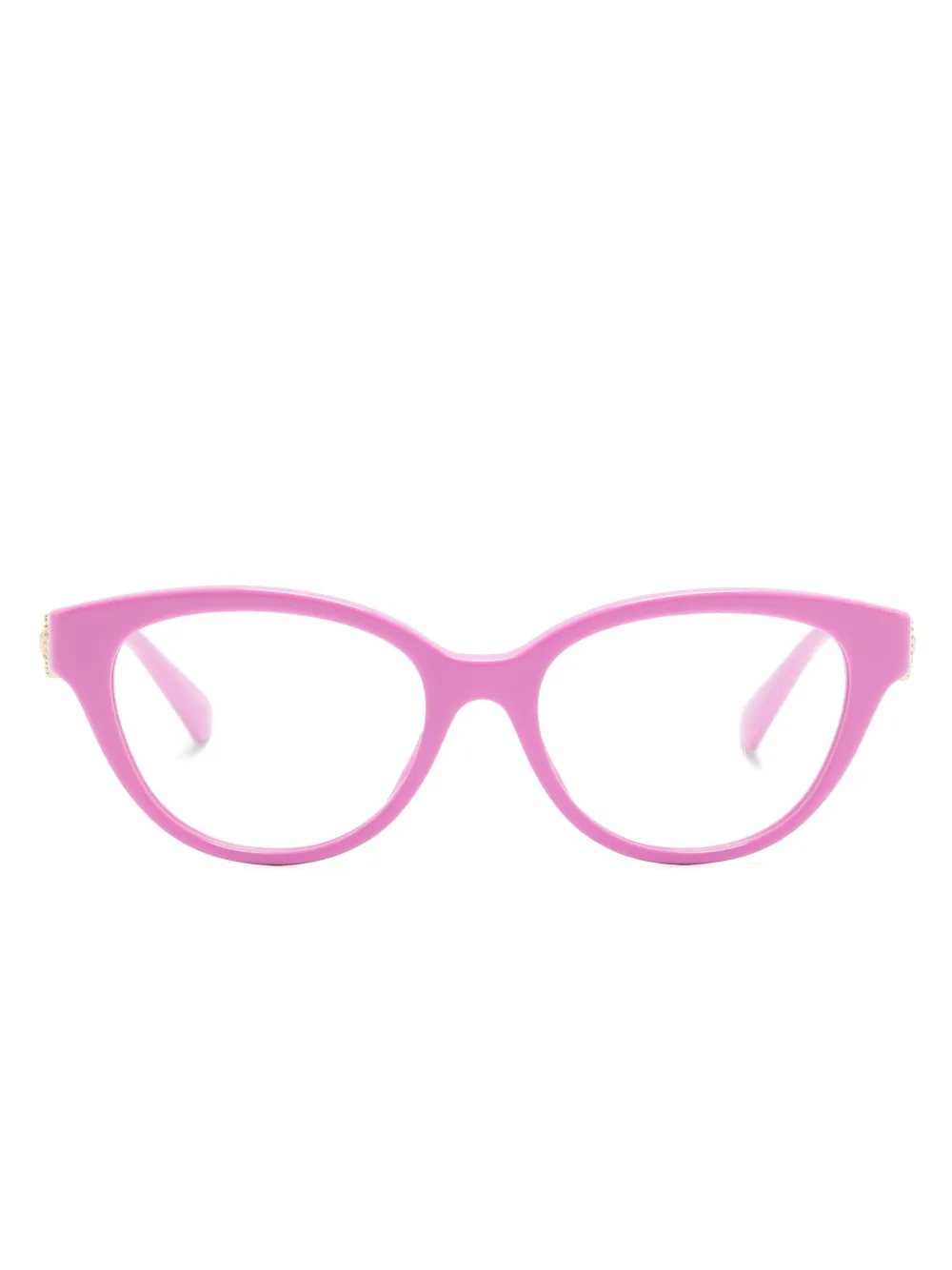 Versace Kids' Medusa Head Cat-eye Frame Glasses In Pink