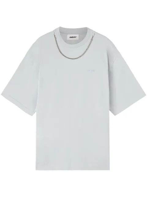 AMBUSH chain-embellished organic-cotton T-shirt