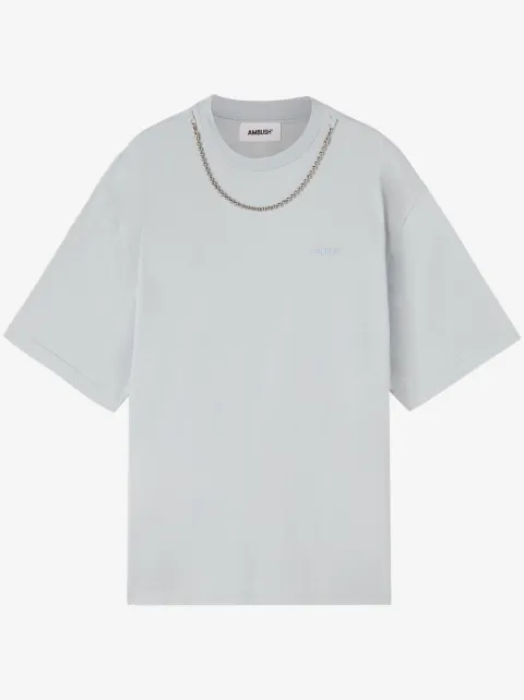 AMBUSH chain-embellished organic-cotton T-shirt