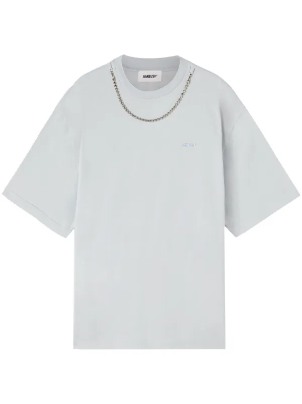 AMBUSH チェーントリム Tシャツ | ブルー | FARFETCH JP