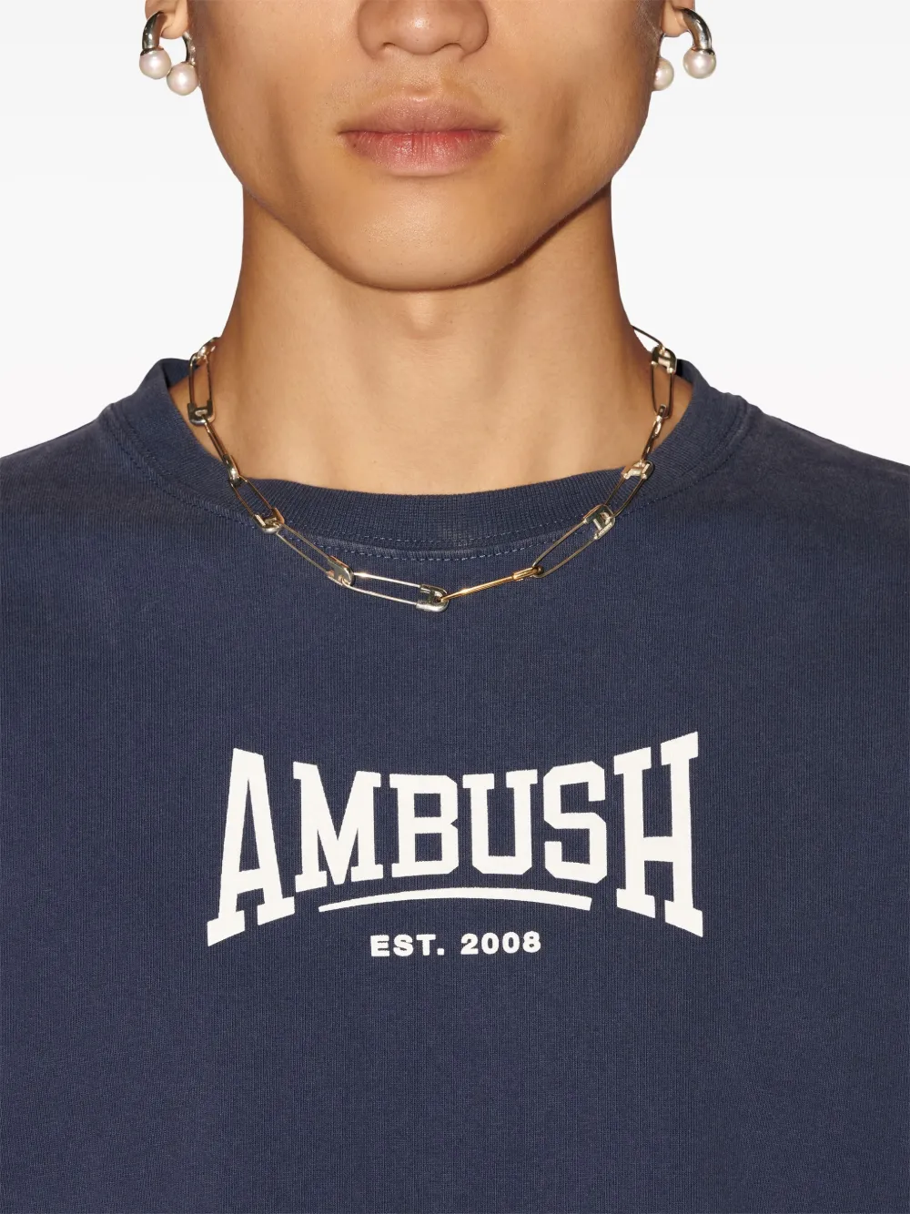 【関税 送料無料】AMBUSH コットン チェーン Tシャツ AMBUSH チェーン ネックレス Tシャツ | ブラック | FARFETCH JP