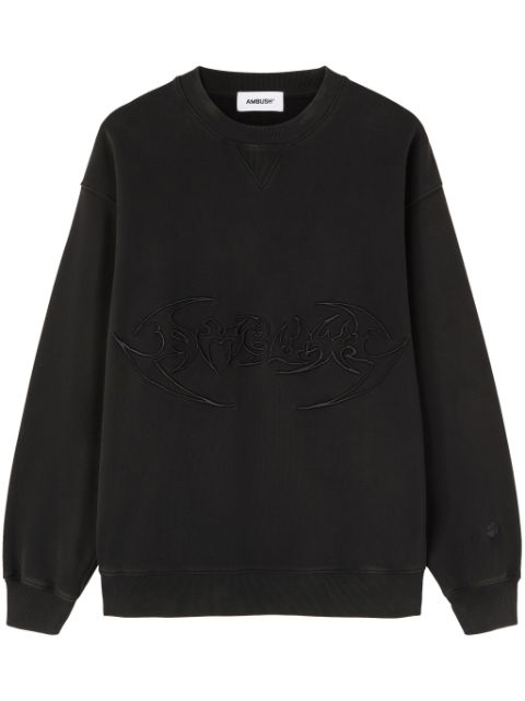 AMBUSH logo-embroidered organic cotton sweatshirt