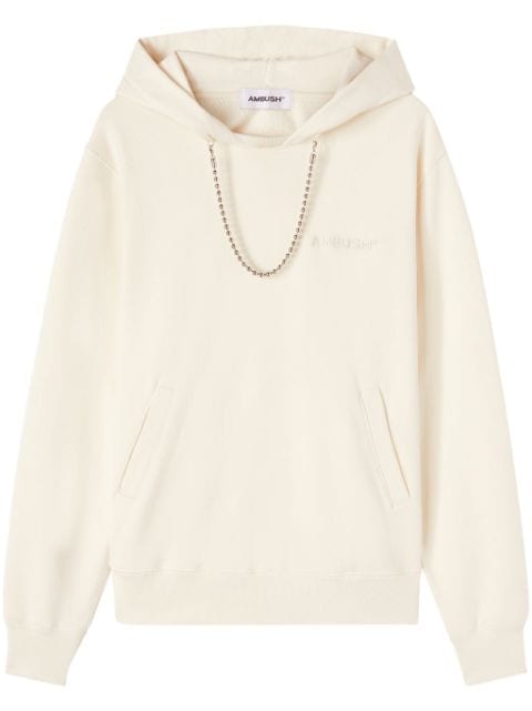 AMBUSH ball-chain organic cotton hoodie