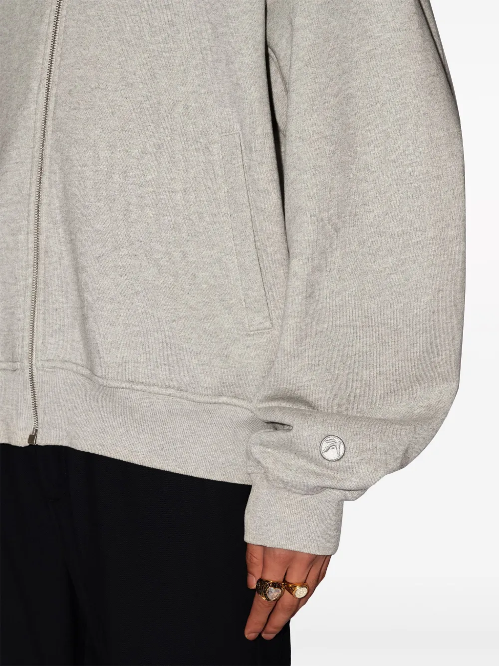 AMBUSH logo-embroidered organic-cotton Sweatshirt | Grey