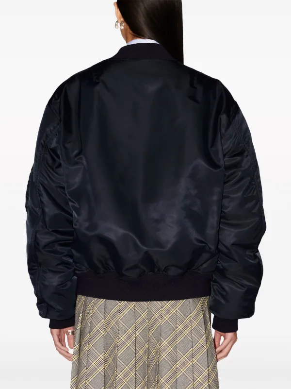 AMBUSH high-neck Striped Track Jacket | Black | FARFETCH
