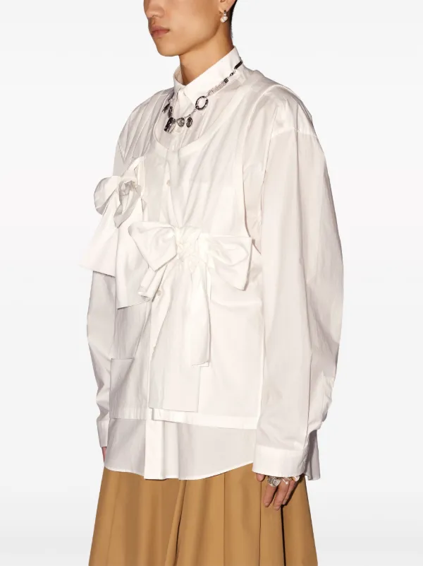 AMBUSH リボンディテール シャツ AMBUSH リボンディテール シャツ | ホワイト | FARFETCH JP