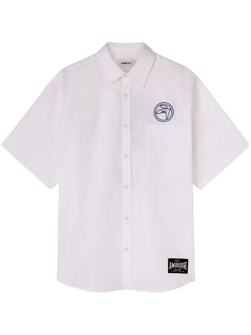 Chemise en coton à logo brodé - AMBUSH - Modalova