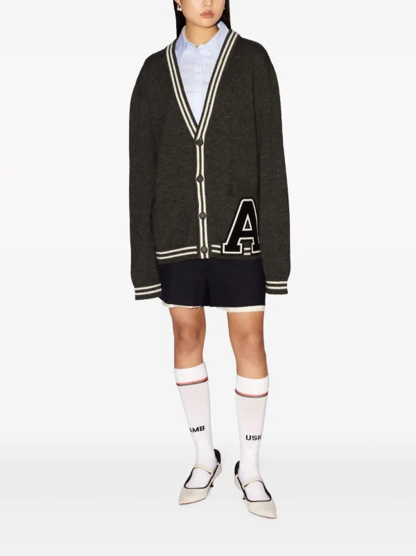AMBUSH モノグラム カーディガン | グリーン | FARFETCH JP