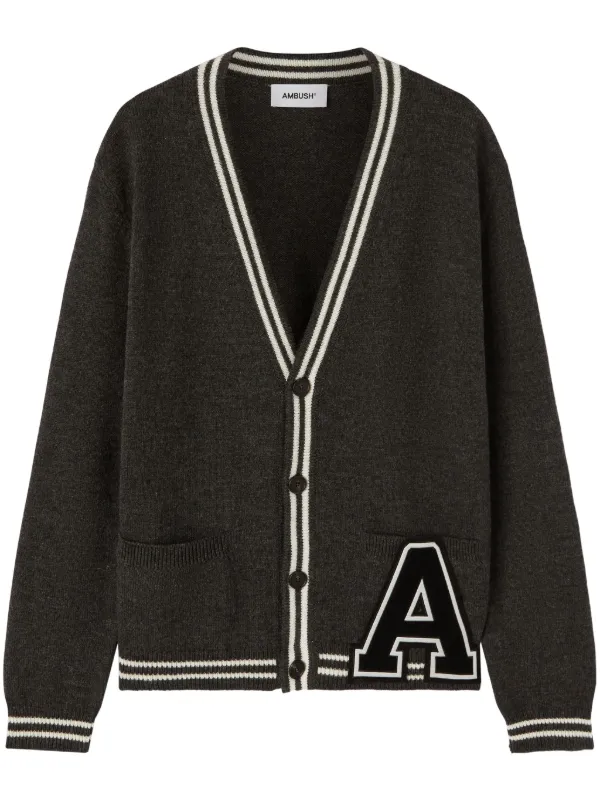 AMBUSH モノグラム カーディガン | グリーン | FARFETCH JP
