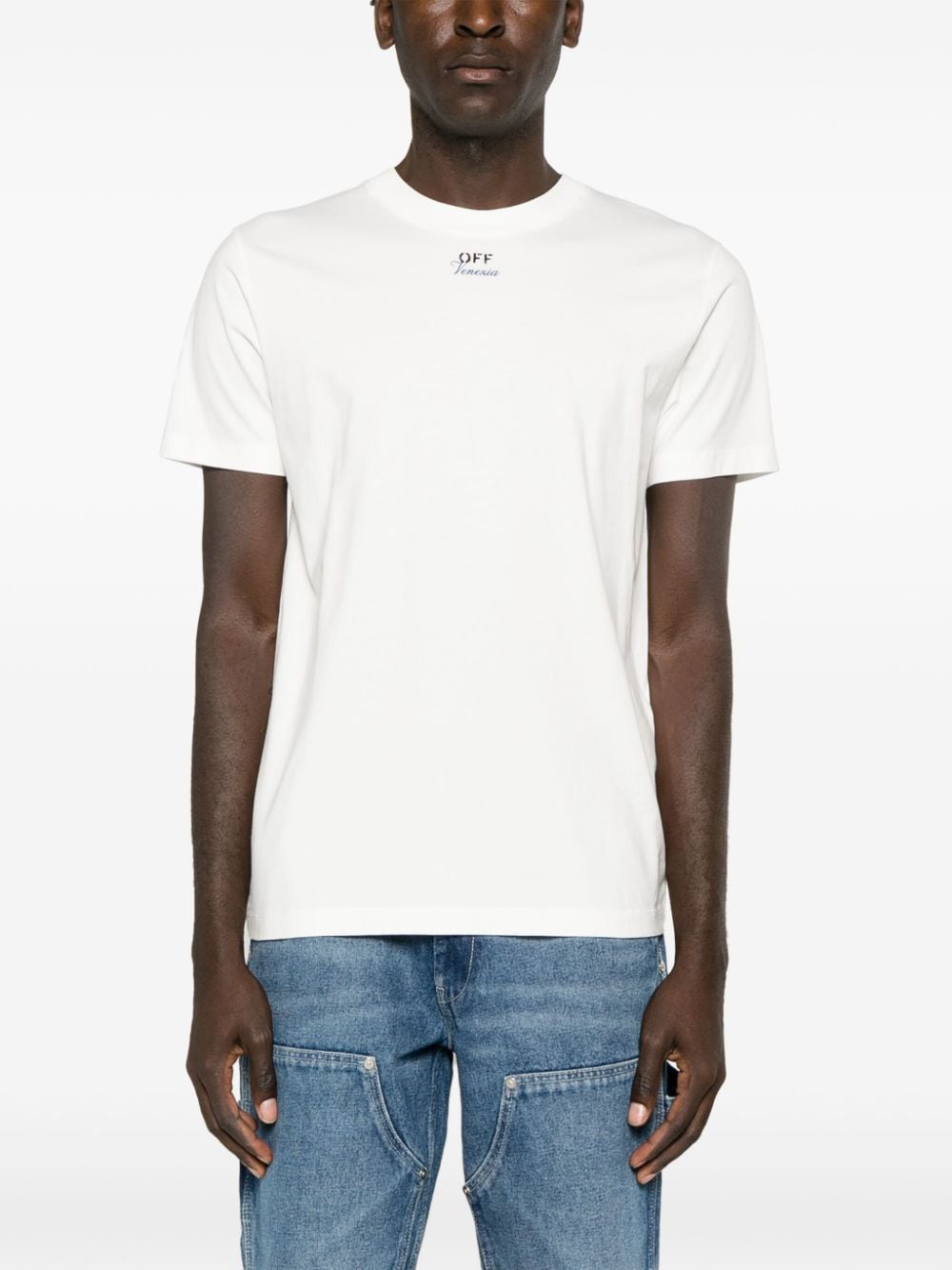 Off-White Katoenen T-shirt met logoprint Wit