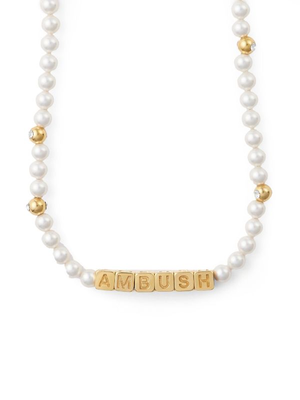 AMBUSH Letterbox pearl-detail Necklace - Farfetch