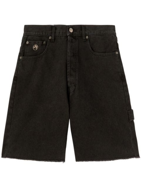 AMBUSH raw-edge denim shorts