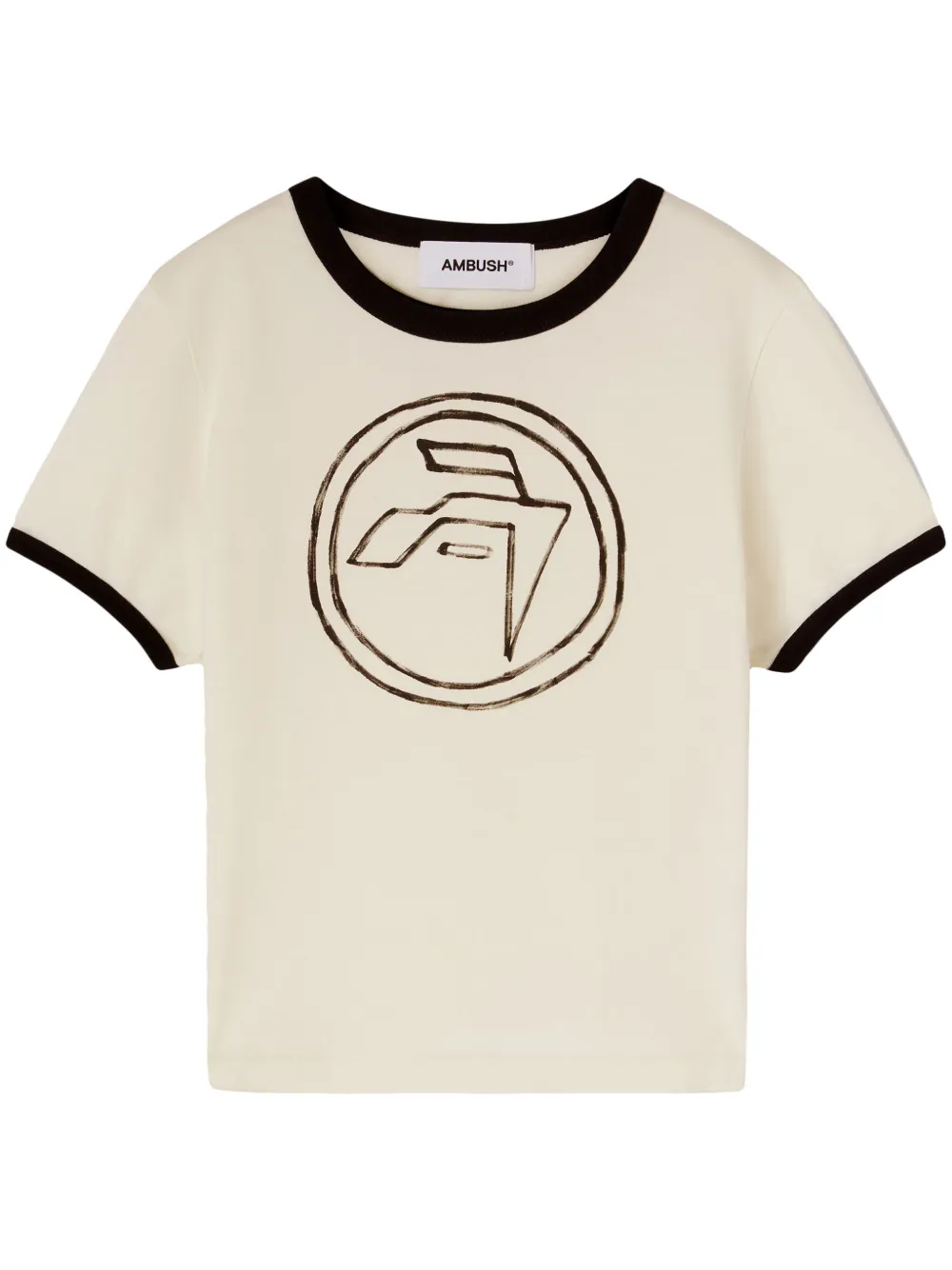 AMBUSH T-shirt met print Beige