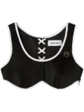 AMBUSH lace-up cropped top - Black