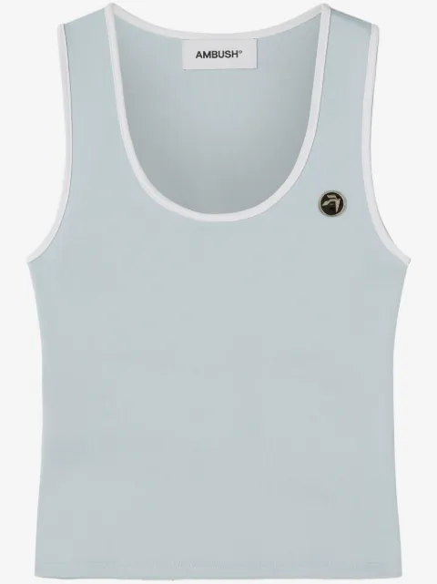 AMBUSH round-neck logo-plaque top