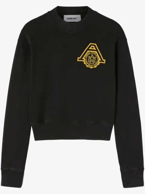 AMBUSH logo-embroidered organic cotton sweatshirt