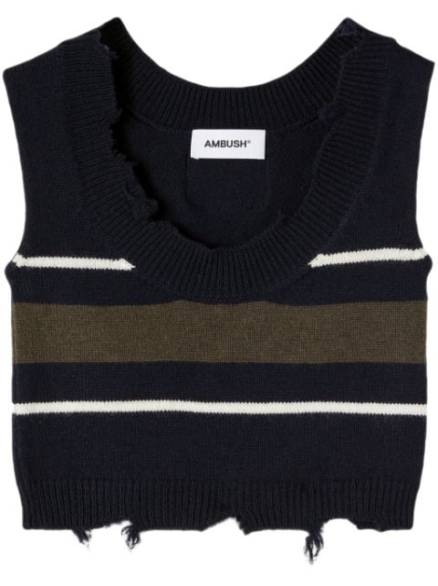 AMBUSH striped wool vest