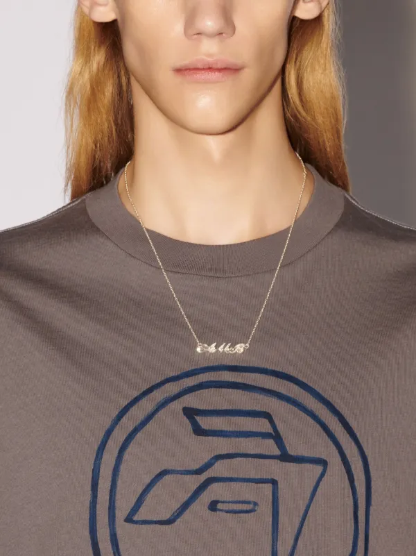 AMBUSH クリスタル ネックレス | シルバートーン | FARFETCH JP