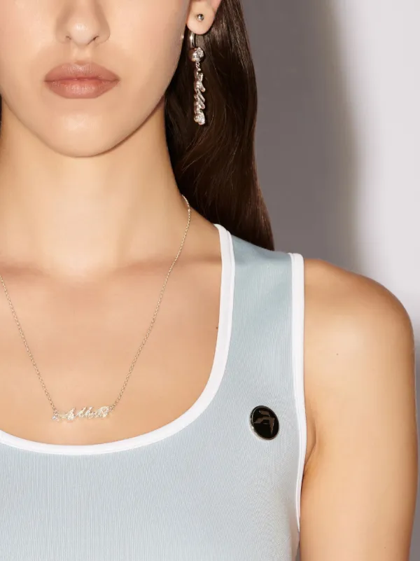 AMBUSH クリスタル ネックレス | シルバートーン | FARFETCH JP