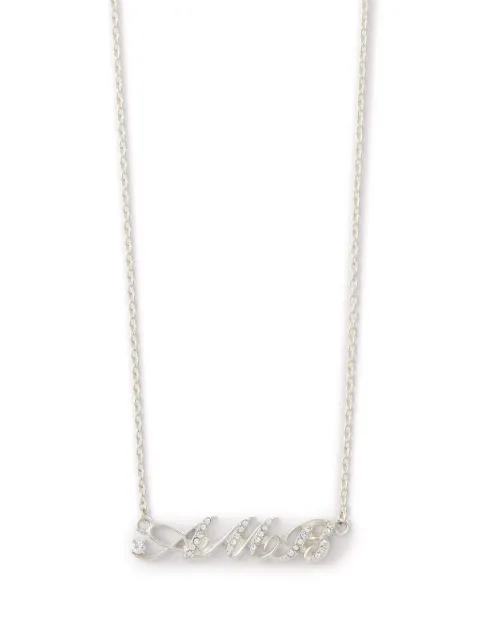 AMBUSH logo-lettering crystal-embellished necklace