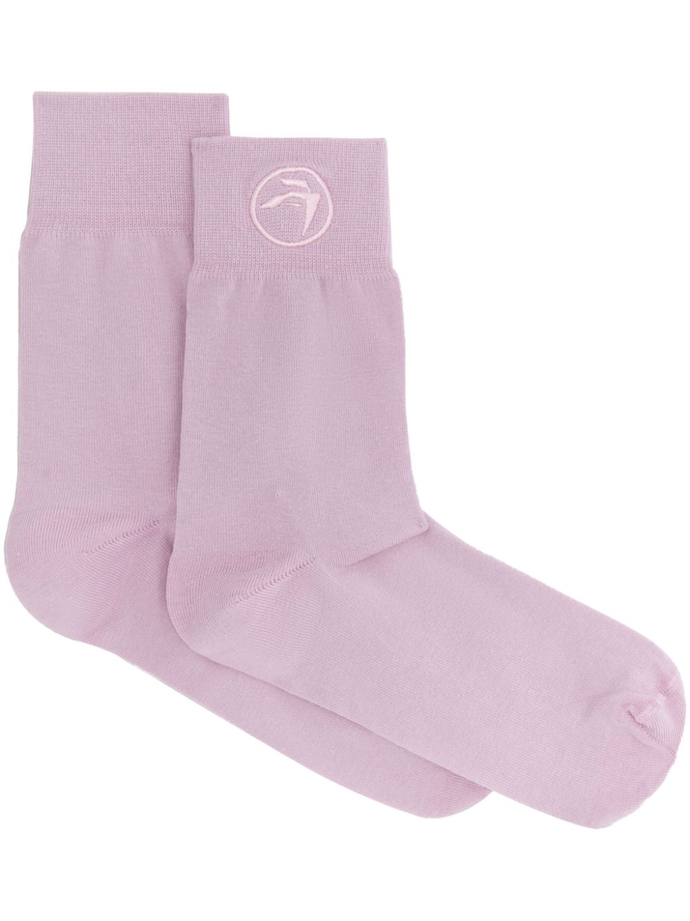 Ambush Logo-embroidered Cotton Socks In Pink
