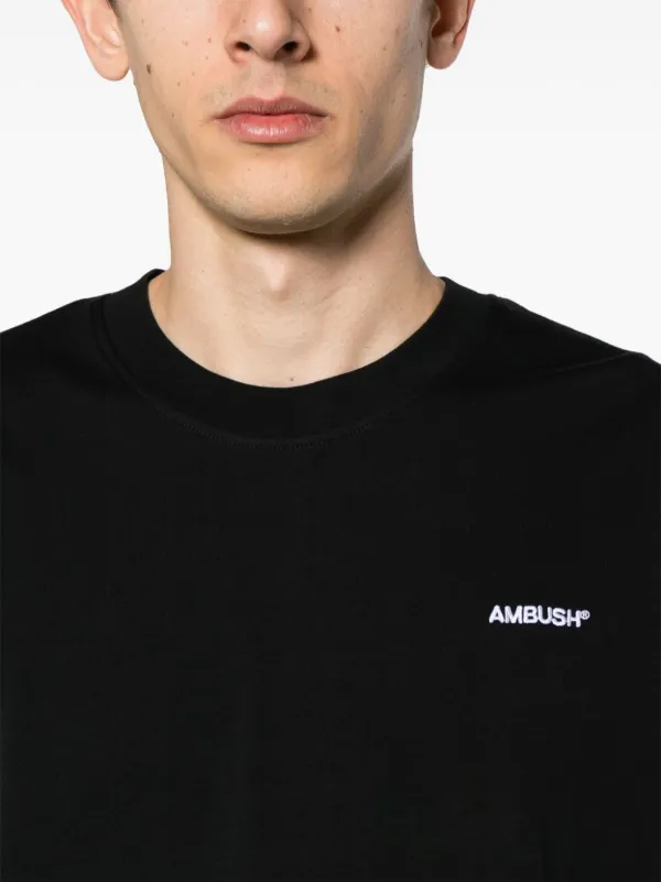 SALE【 AMBUSH】ベーシックTシャツ（刺繍入り） AMBUSH logo-embroidered T-shirt | Black | FARFETCH NZ