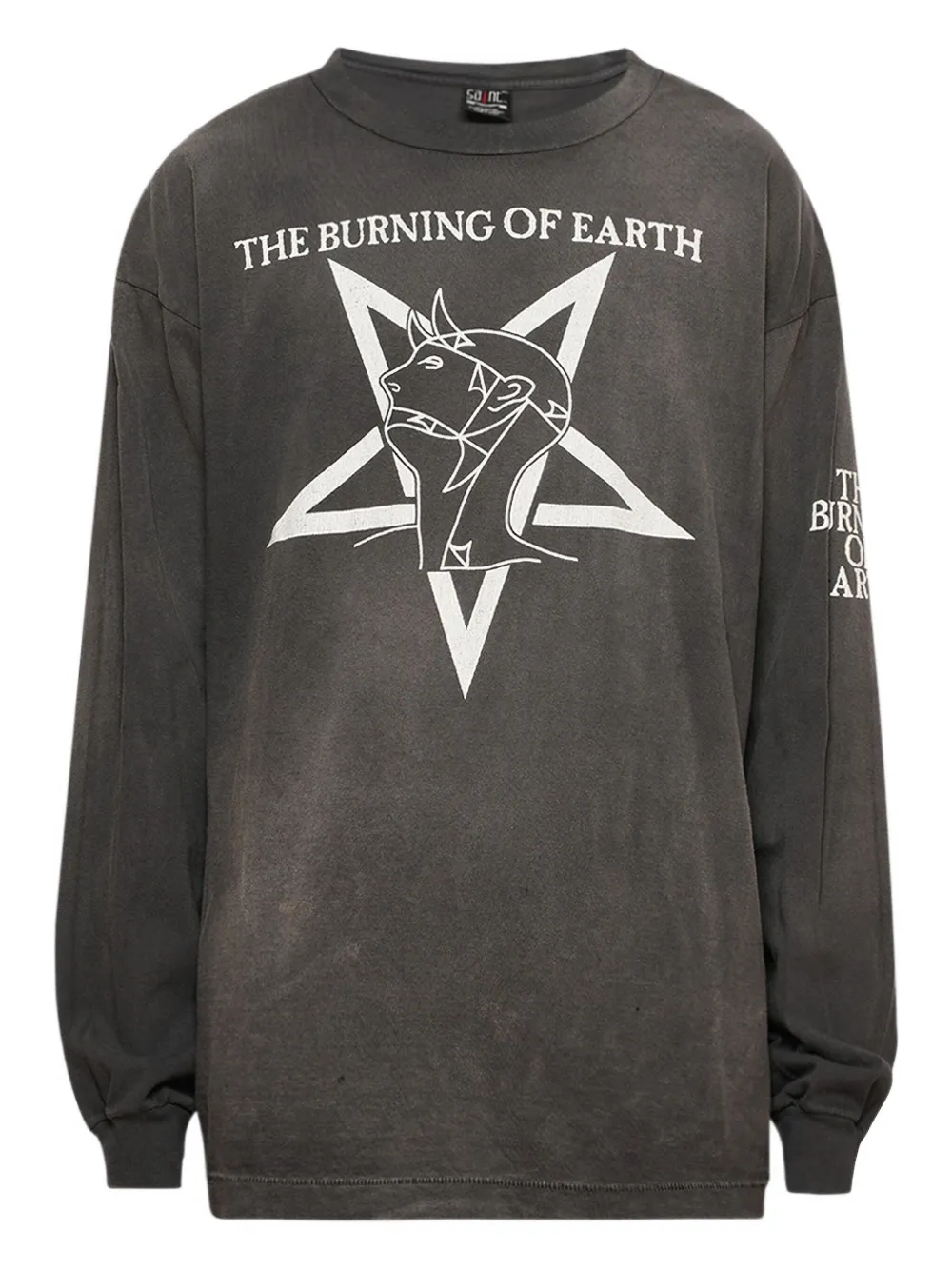 SAINT MXXXXXX Burn of Earth ロングTシャツ - グレー SAINT MXXXXXX Burn of Earth ロングTシャツ - グレー
