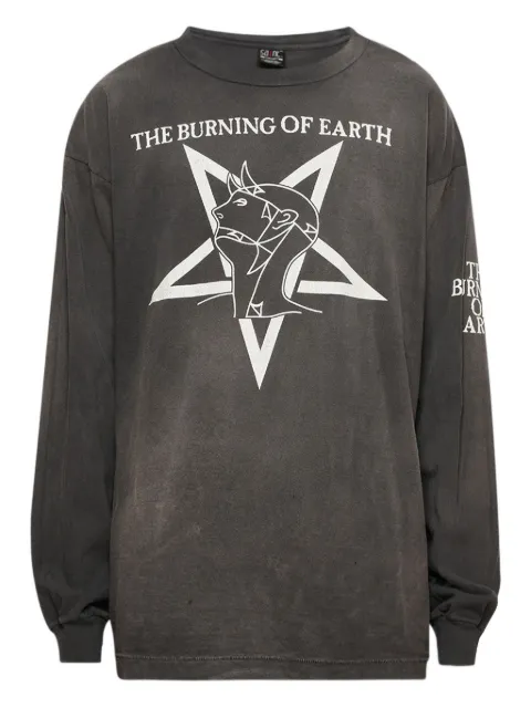SAINT MXXXXXX Burn of Earth T-shirt met lange mouwen