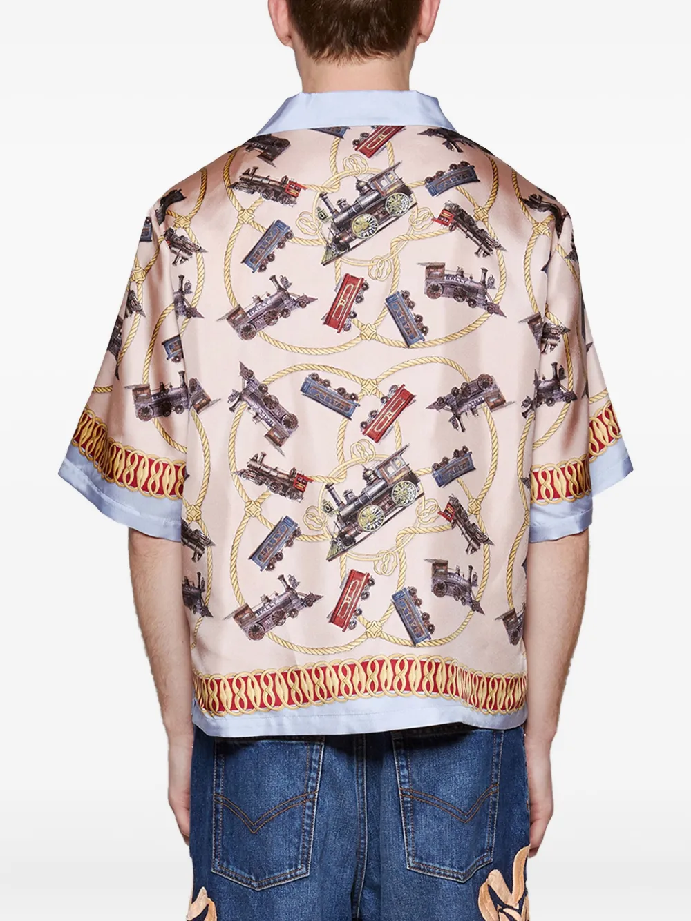 Bally Overhemd met grafische print Beige