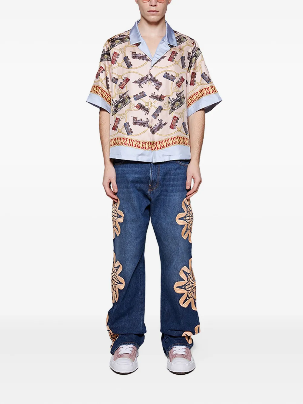 Bally Overhemd met grafische print Beige
