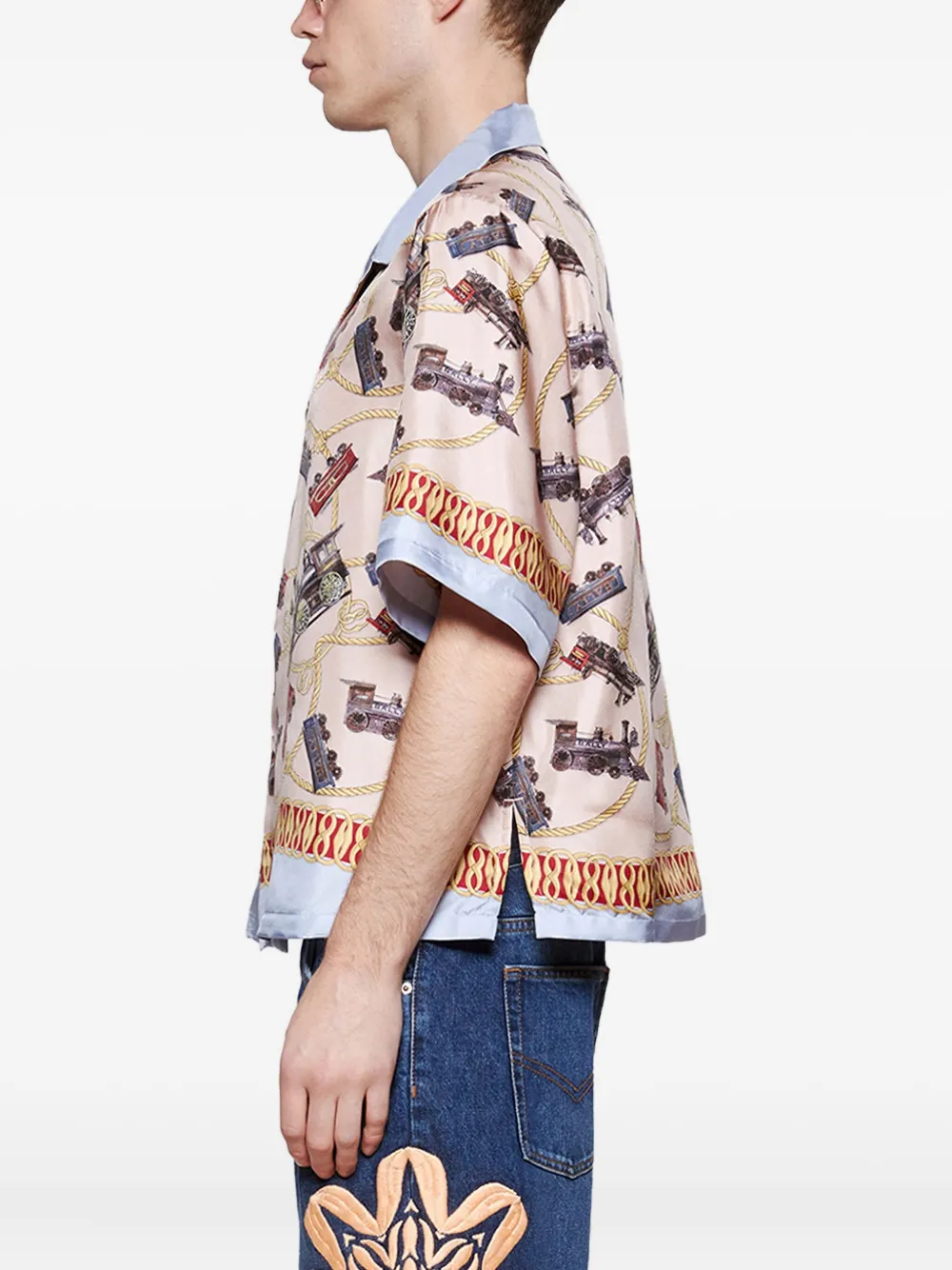Bally Overhemd met grafische print Beige