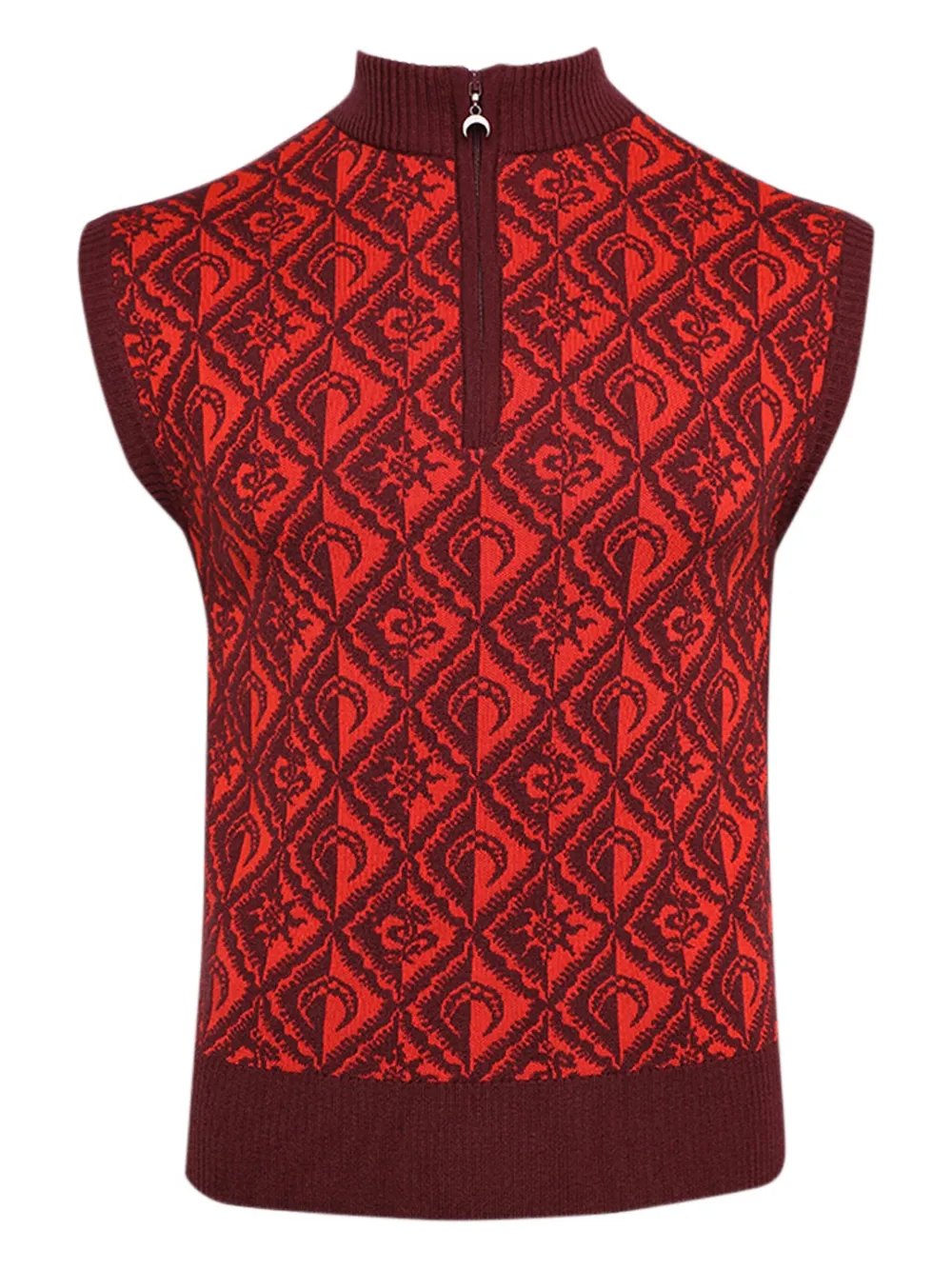 Marine Serre Bodywarmer met V-hals Rood