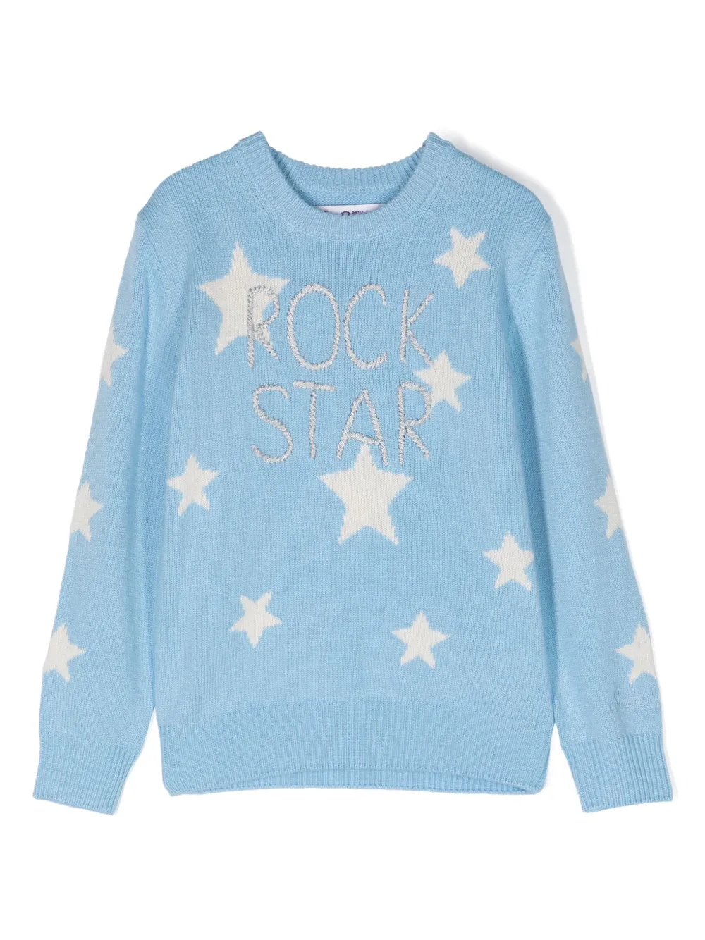 MC2 Saint Barth Kids Trui met sterpatroon Blauw