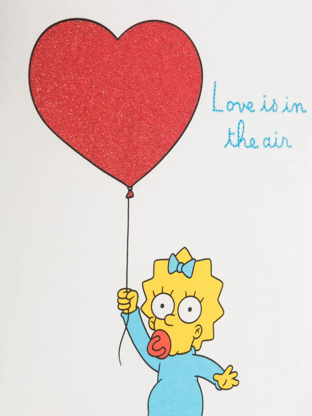 Mc2 Saint Barth X The Simpsons Maggie Heart Cotton T-shirt In White