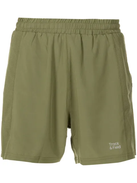 Track & Field Bermuda esportiva com acabamento contrastante