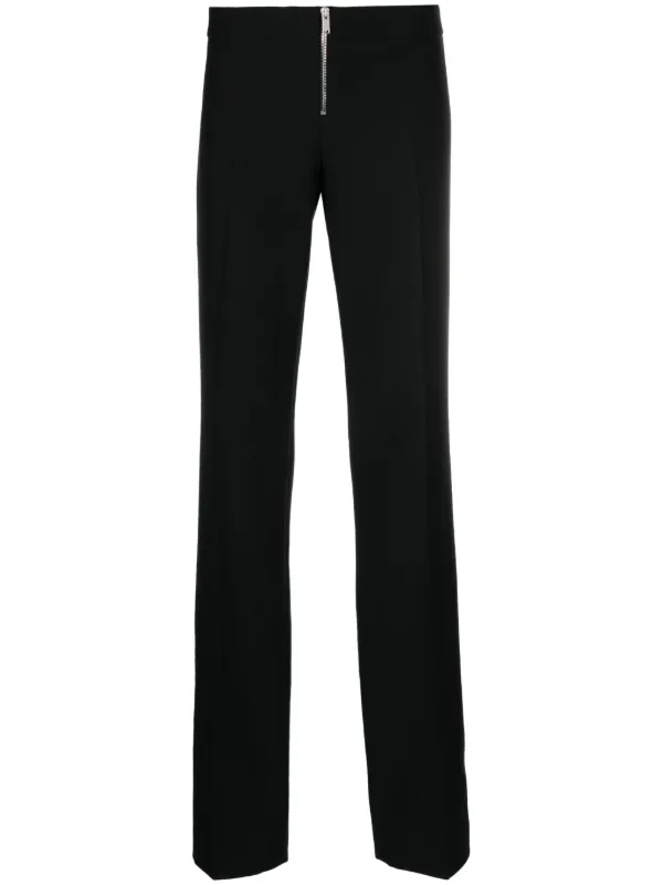 Stella McCartney Low-rise Wool Slim Trousers in Black