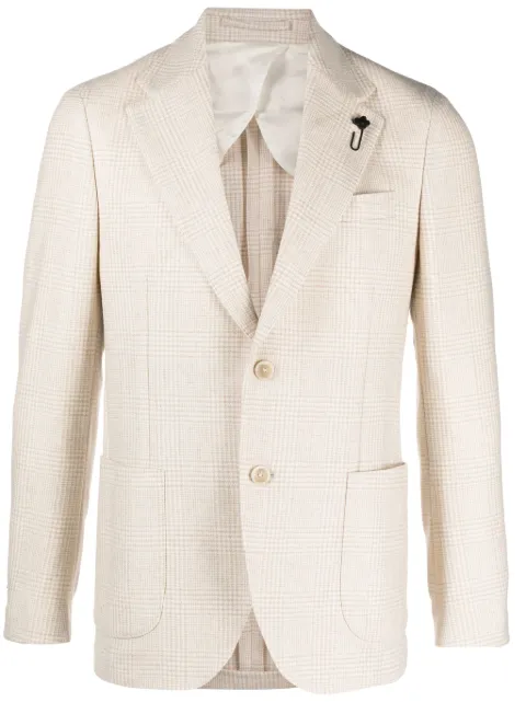 Lardini blazer con estampado de cuadros príncipe de gales