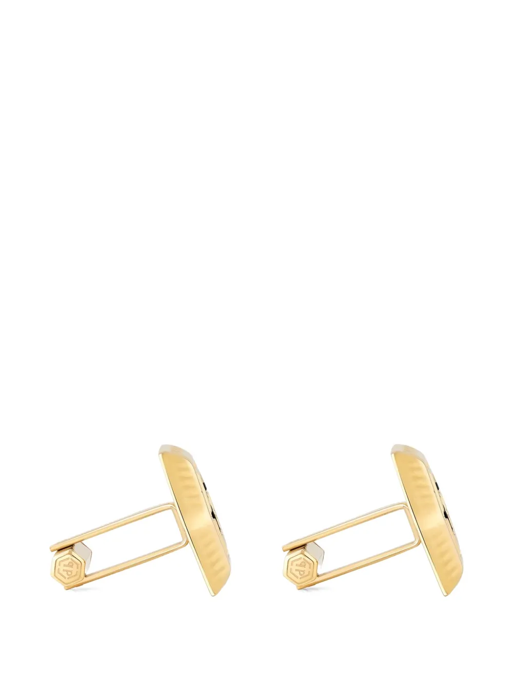 Philipp Plein Hexagon-pp Cufflinks In Gold