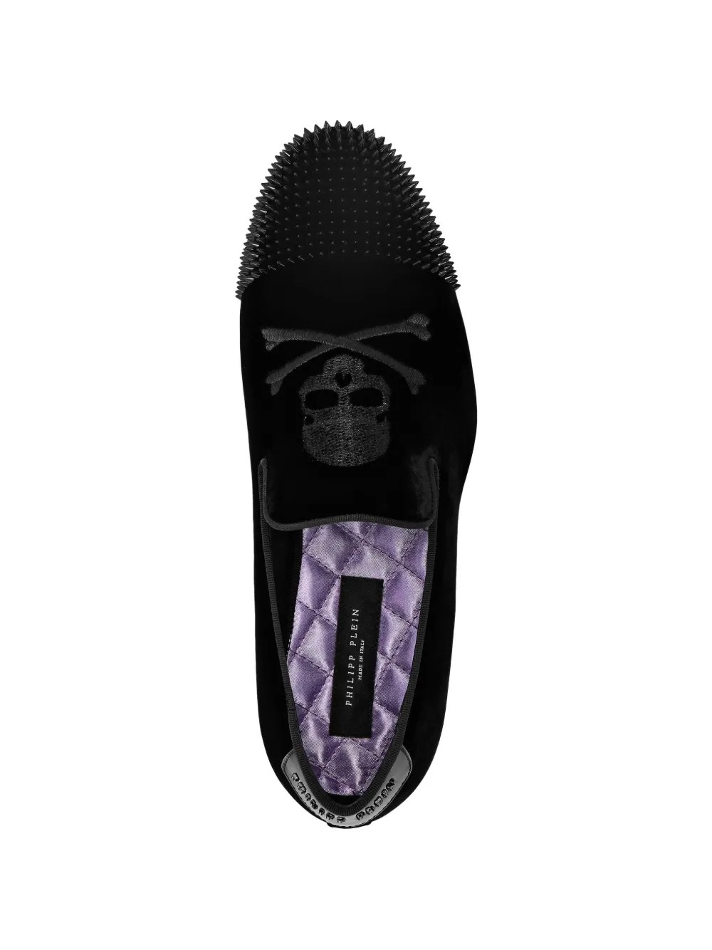 Philipp Plein skull-motif loafers Zwart