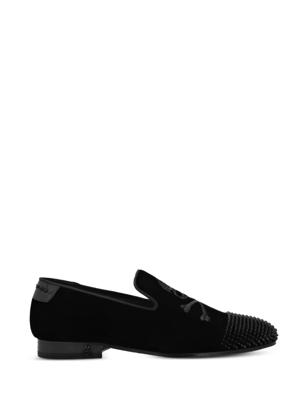 Philipp Plein skull-motif loafers Zwart